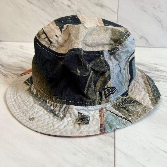 LIKE NEW Song For The Mute x New Era Cotton Linen Bucket Hat Multi Print S/M main image 5
